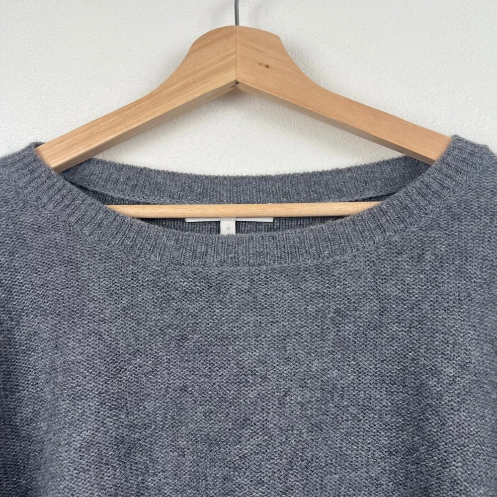 NakedCashmere Grey‎ 100% Cashmere Striped Crewneck Sweater N20171 Mens Medium